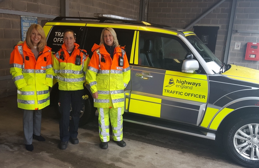 Esther with Traffic Officers at Highways England