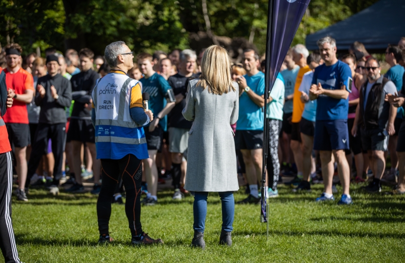 Esther starting the Wilmslow Parkrun