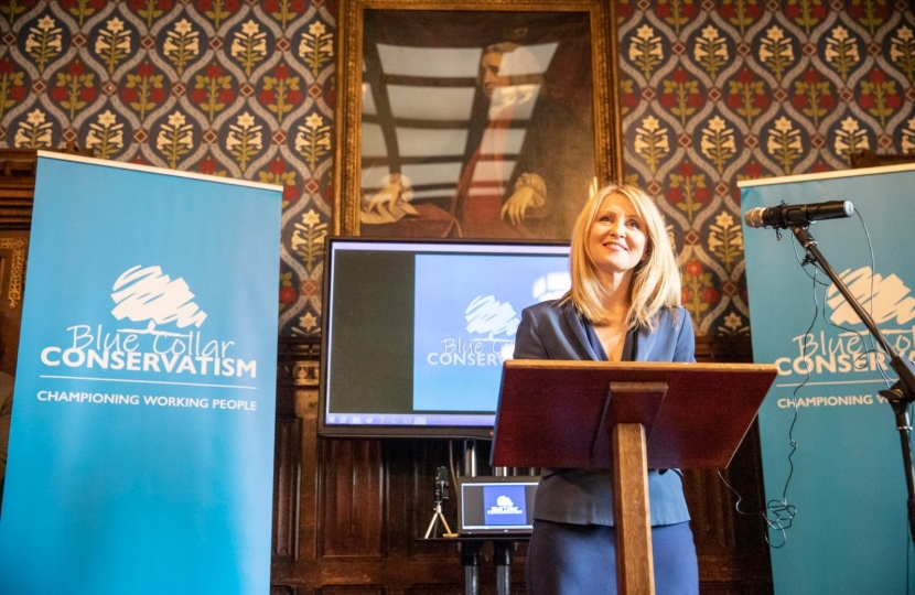 Esther at the Blue Collar Conservative launch in Westminster