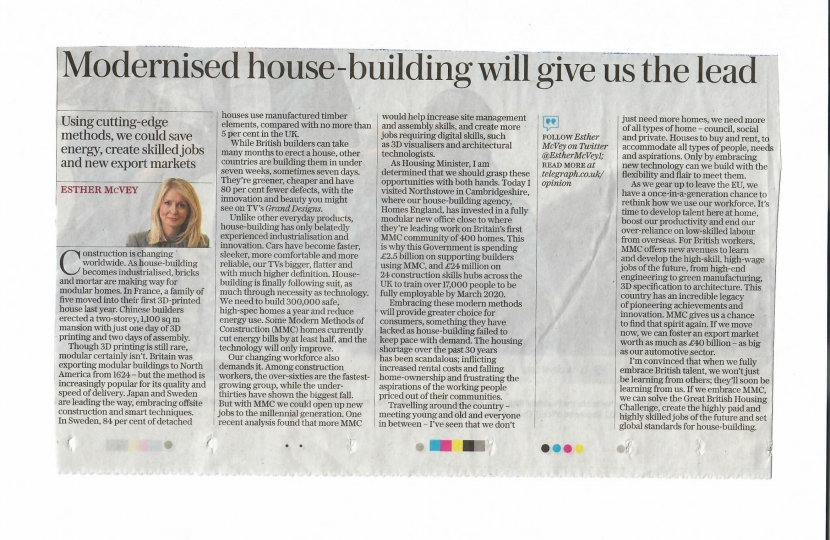 My article in today's Daily Telegraph