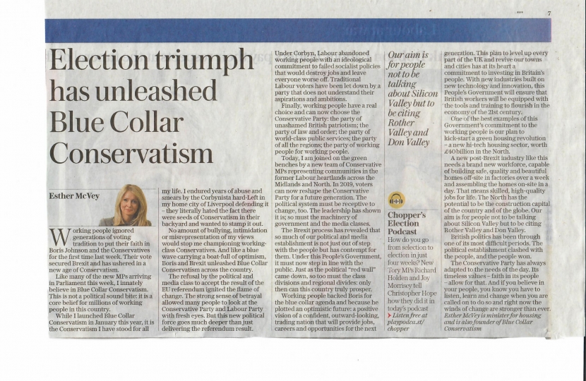 article in Daily Telegraph