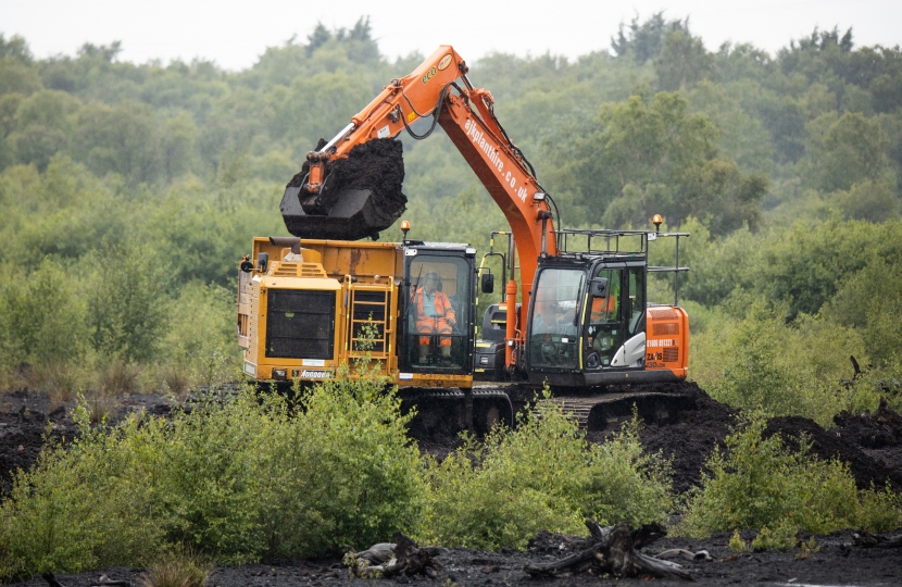 Peat works at Lindow Moss