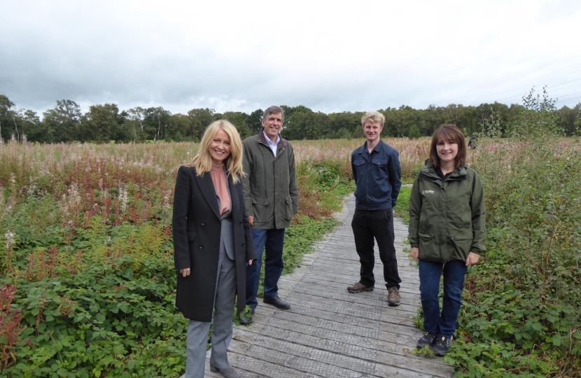 Esther with David Rutley MP and members of Cheshire Wildlife Trust
