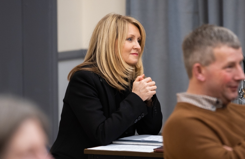 Esther McVey judging the Cheshire YF Debating competition in Byley