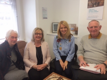 Esther with Graham Dellow, Kathy O'Donoghue and Ros Todhunter from Mid-Cheshire against HS2