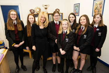 Esther with pupils from WHS