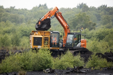 Peat works at Lindow Moss