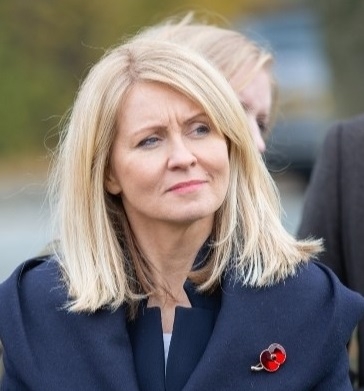 Esther McVey at a Remembrance Service in 2018