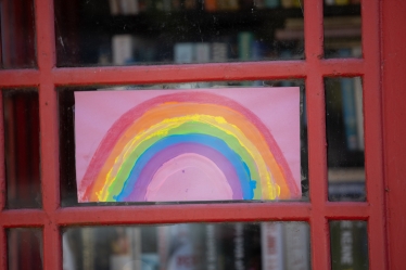 Rainbow in a phone box in the constituency